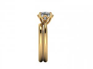 Solitaire Twist Prong Ring R3 3D Print Model