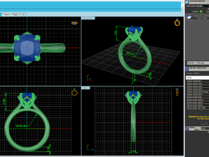 Solitaire Twist Prong Ring R3 Model do druku 3D