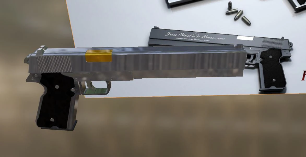 Pistol hellsing alucard hellsing 3D Model .c4d .max .obj .3ds .fbx .stl .blend 