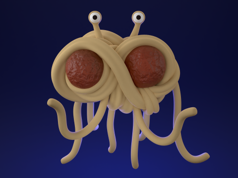 Flying Spaghetti Monster 3Dモデル