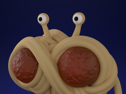 Flying Spaghetti Monster 3D Model