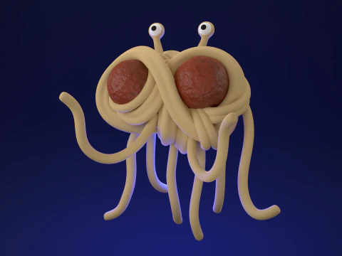 Flying Spaghetti Monster 3D Model