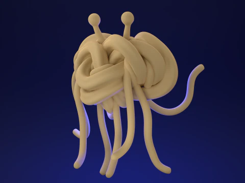 Flying Spaghetti Monster 3D Model