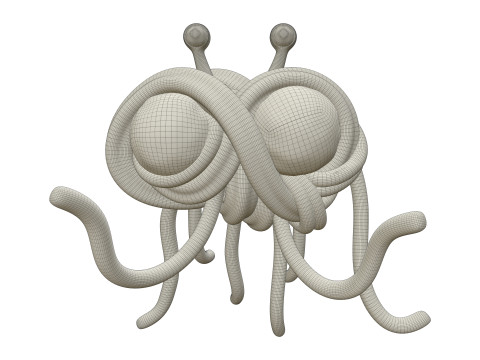 Flying Spaghetti Monster 3D Model
