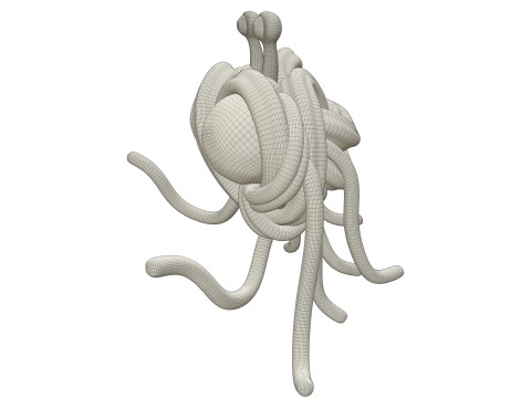 Flying Spaghetti Monster 3D Model