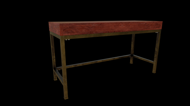 Desk Aerne-40 3Dモデル .c4d .max .obj .3ds .fbx .stl .blend 