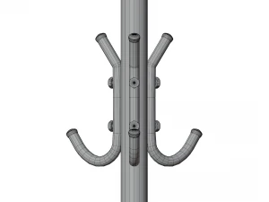 Coat rack standing low poly 3D Model