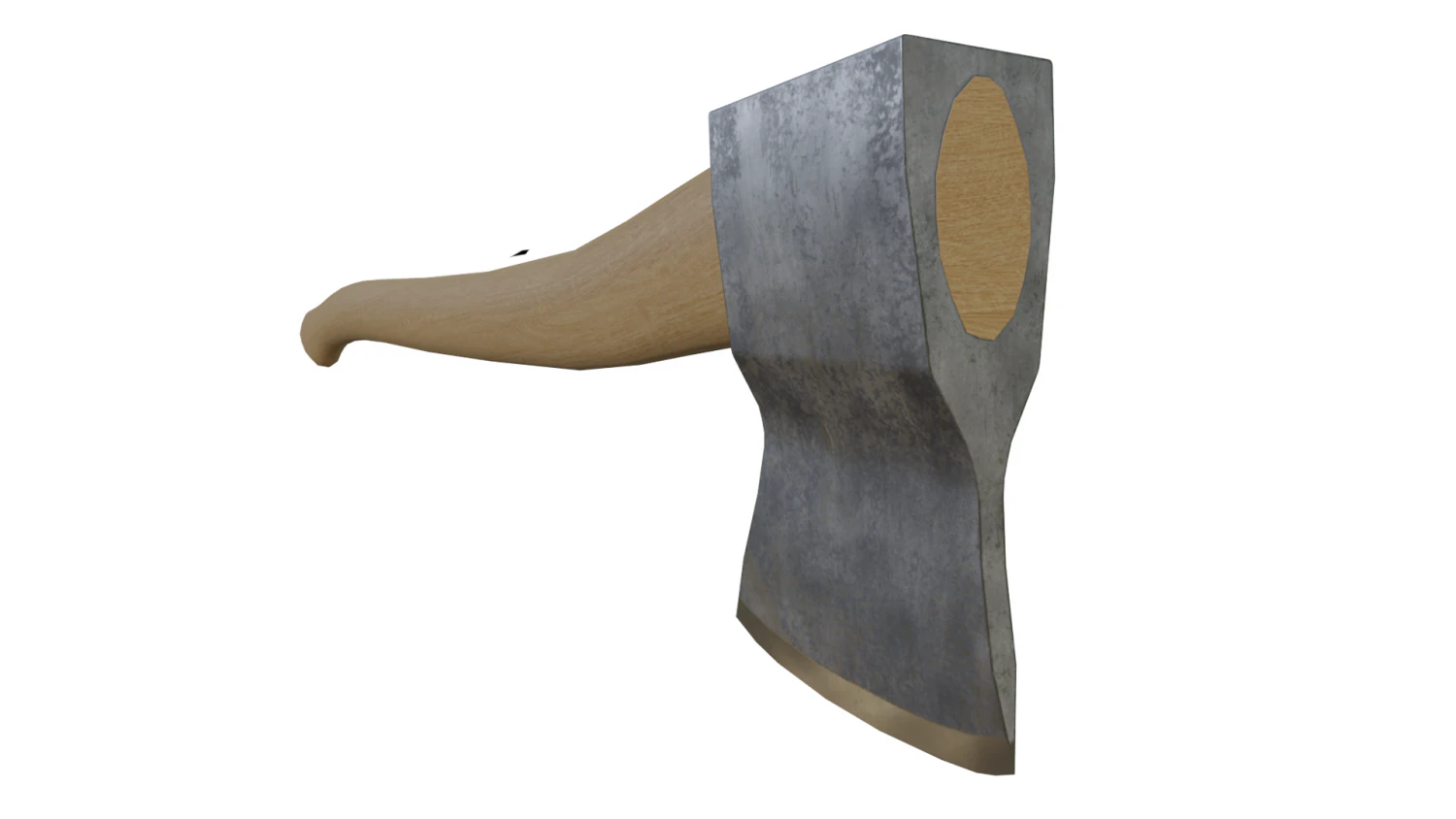 Wooden Hatchet Axe 3D Model .c4d .max .obj .3ds .fbx .stl .blend 