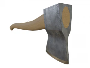 木製手斧 3Dモデル