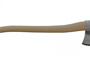 Wooden Hatchet Axe 3D Model
