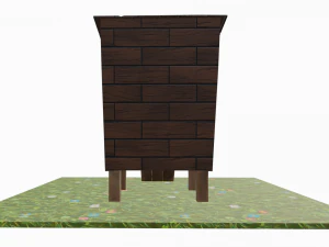Chicken coop cartoon Low poly 3D Model