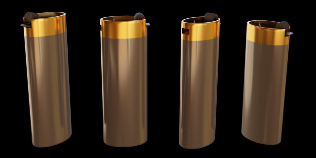 Metal lighter from different angles 3D 模型 .c4d .max .obj .3ds .fbx .stl .blend 