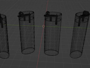 Metal lighter from different angles 3D Model