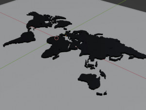 Glowing world map 3D 模型