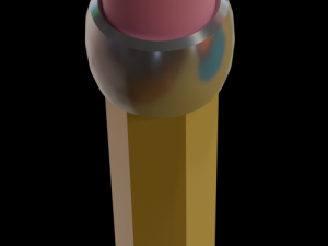 A simple pencil with an eraser 3D 모델