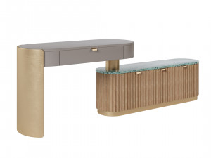 Makeup table and Nightstand bedside table 3D 모델