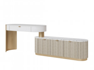 Makeup table and Nightstand bedside table 3D 모델