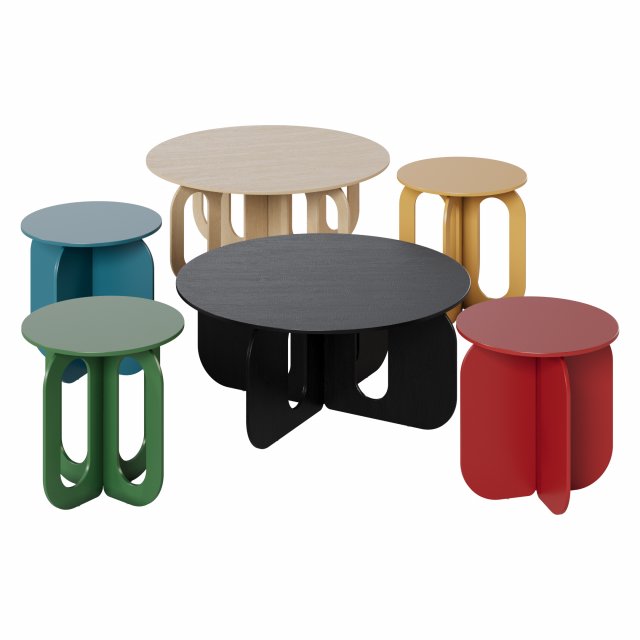 Wooden and lacquer coffee tables Model 3D .c4d .max .obj .3ds .fbx .stl .blend