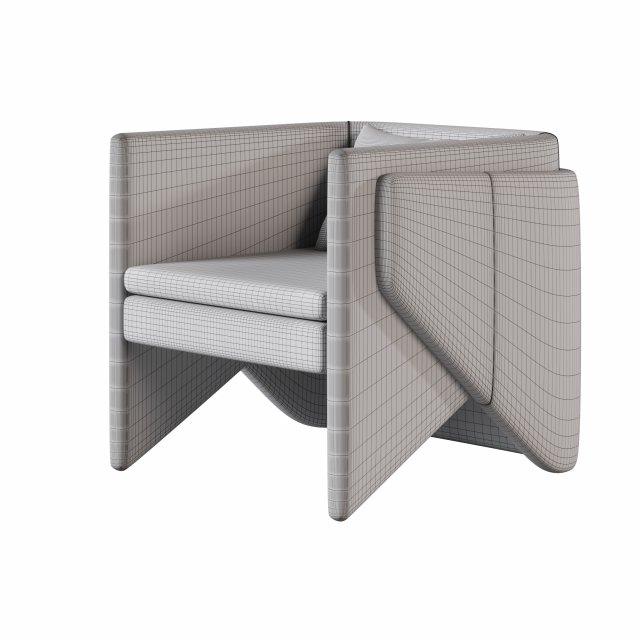 Fun single Arm chair 3D in 3DExport