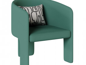 Cali chair collection with five different variations 3D Model