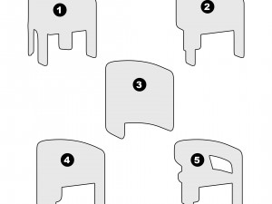 Cali chair collection with five different variations 3D Model