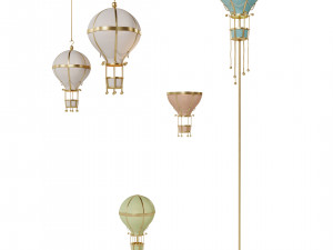 Flying balloon themed lamp collection Modèle 3D