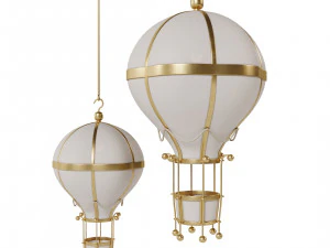 Flying balloon themed lamp collection 3D Model