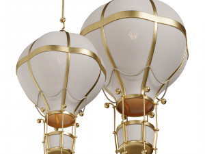 Flying balloon themed lamp collection Model 3D