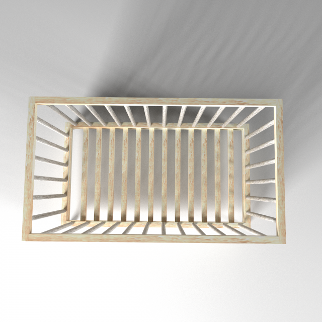 Baby Bed 3D Model .c4d .max .obj .3ds .fbx .stl .blend 