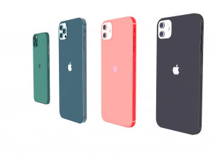Коллекция Apple iPhone 3D Модель