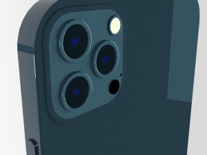 Apple iPhone Blue 3D Model