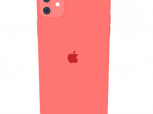 Apple iPhone Red Model 3D