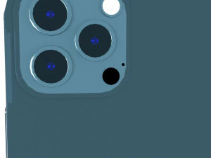 Apple iPhone Blue 3D Model