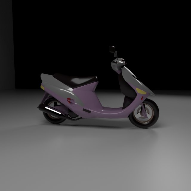 Motorcycle 3D Model .c4d .max .obj .3ds .fbx .stl .blend 