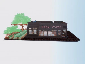 Negozio di libri Modello 3D