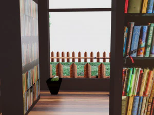 Negozio di libri Modello 3D