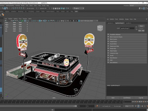 Burger Restaurant Modelo 3D