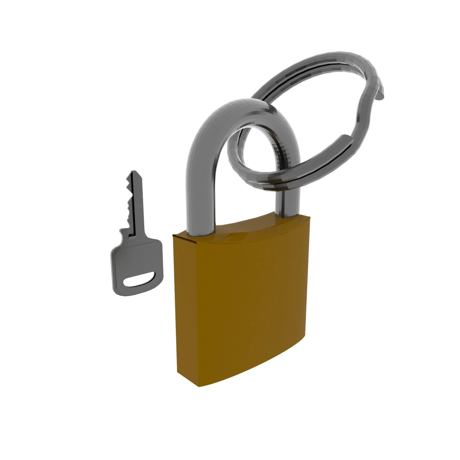 PadLock 3D Model .c4d .max .obj .3ds .fbx .stl .blend 