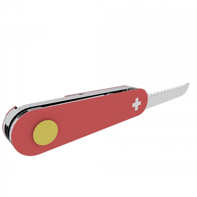 Swiss Army Knife 3D Model .c4d .max .obj .3ds .fbx .stl .blend 