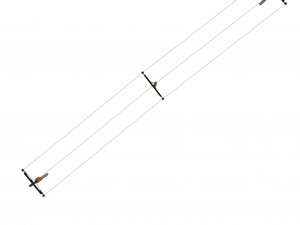 Wooden Power and Telephone Lines 3Dモデル