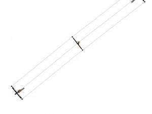 Listrik Kayu dan Saluran Telepon Model 3D