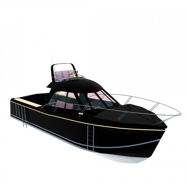 Luxury Yacht 3D-Modell .c4d .max .obj .3ds .fbx .stl .blend 