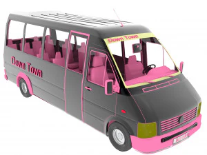 Minibus Modello 3D