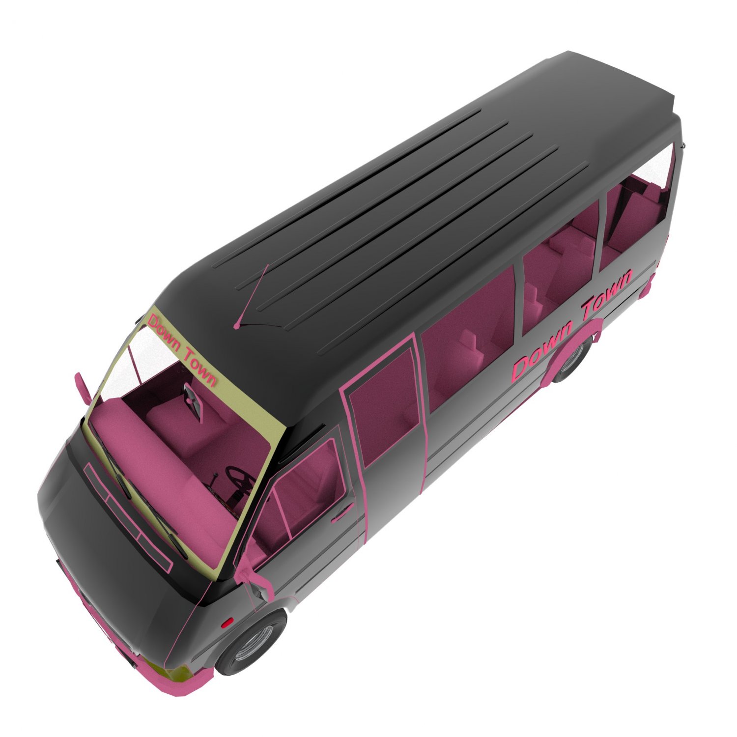 Minibus 3D Model in Bus 3DExport