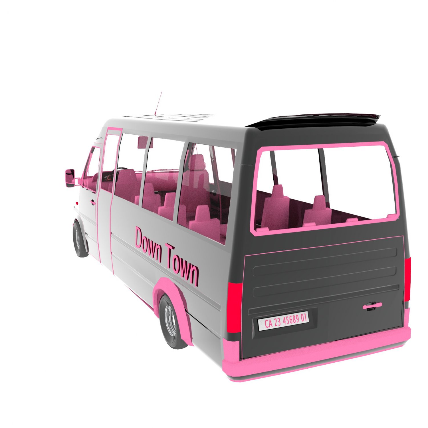 Minibus 3D Модель in Автобус 3DExport