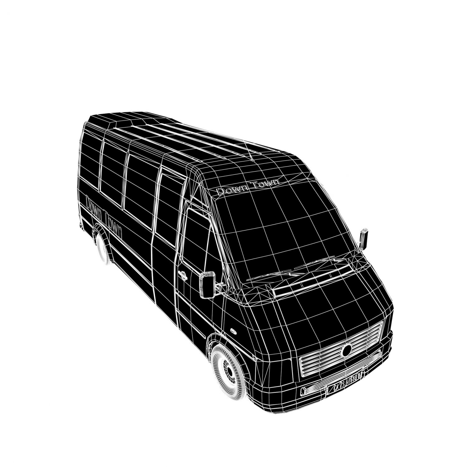 Minibus 3D Model in Bus 3DExport