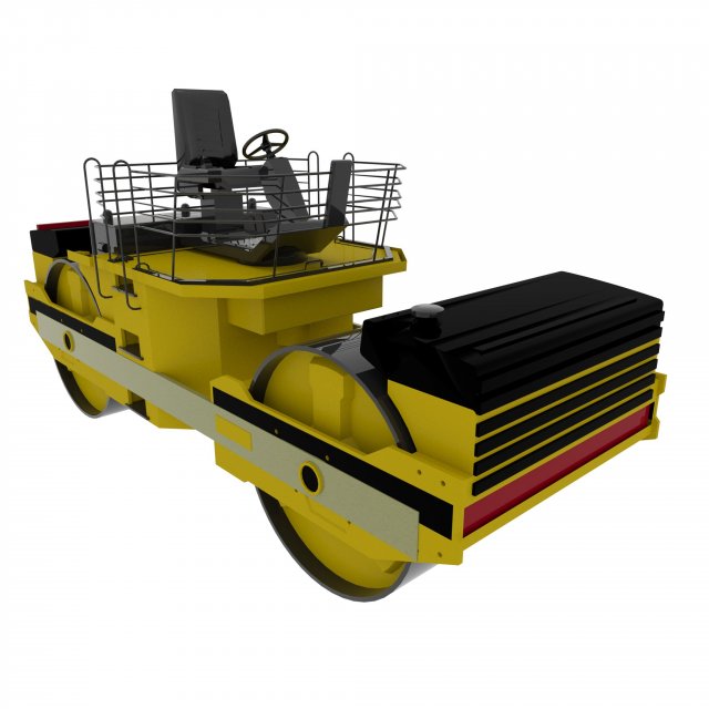 Asphalt Roller Modèle 3D .c4d .max .obj .3ds .fbx .stl .blend 