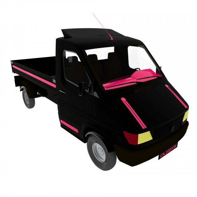 Fantasy Truck 3D Модель .c4d .max .obj .3ds .fbx .stl .blend 