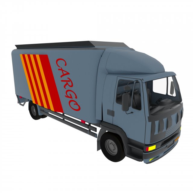 Truck 3D Model .c4d .max .obj .3ds .fbx .stl .blend 