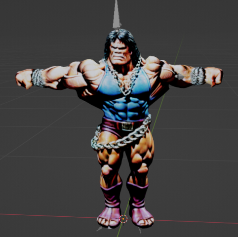 Hugo Street Fighter OBJ 3D Модель .c4d .max .obj .3ds .fbx .stl .blend 